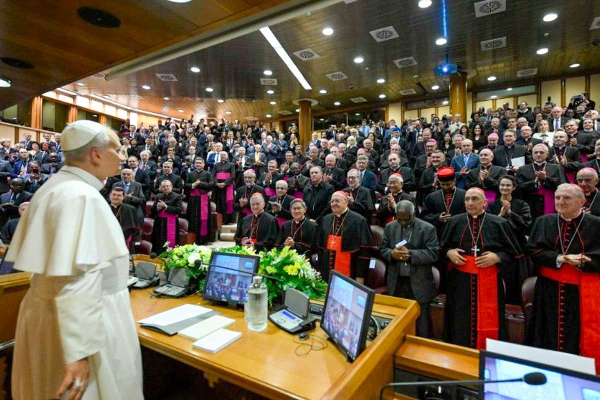 Прэзентацыя энцыклікі Magnifica humanitas у Ватыкане. Фота: Vatican Media